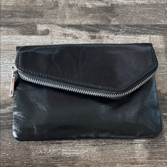 Elegant Black Leather Clutch - Picture 2 of 3